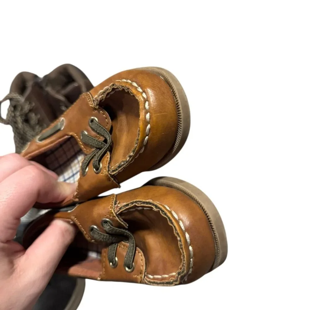 Carters Toddler Set of 3 Shoes Boots Sz 6 Brown Gray
